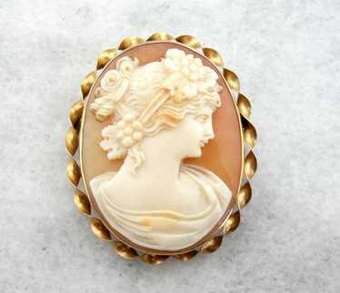 Classical Cameo Brooch with Lovely Workmanship - image 1