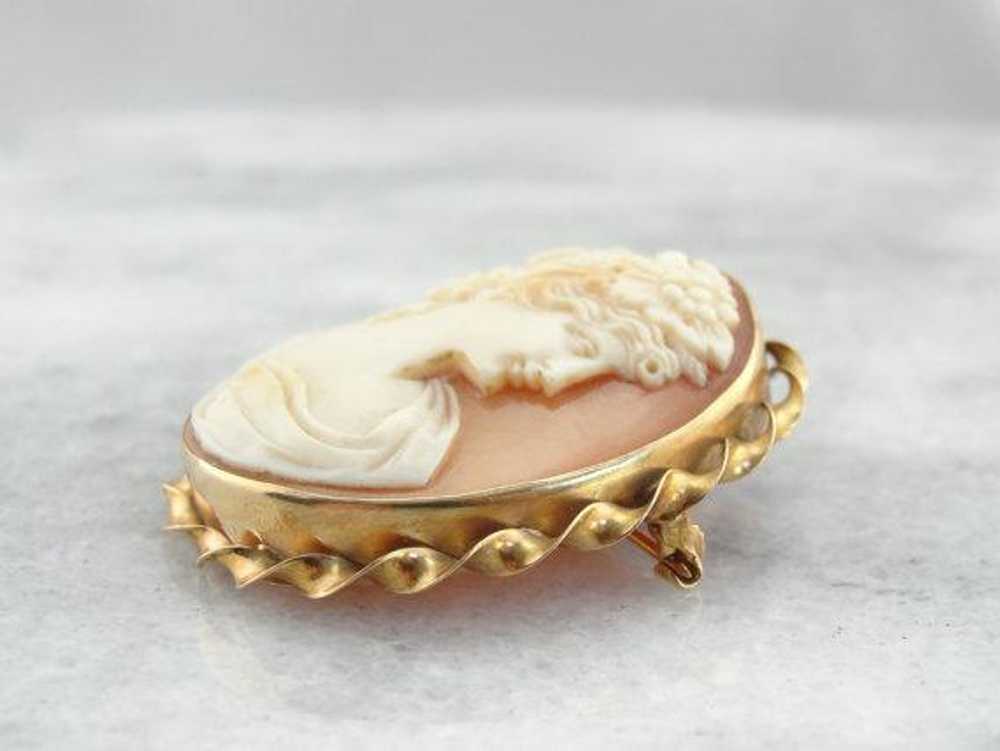 Classical Cameo Brooch with Lovely Workmanship - image 4