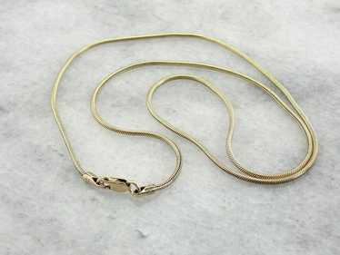 Classic Yellow Gold Snake Chain - image 1