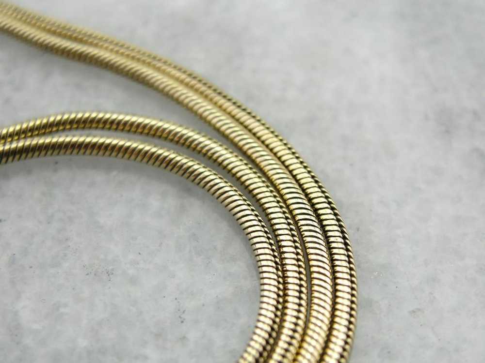 Classic Yellow Gold Snake Chain - image 3
