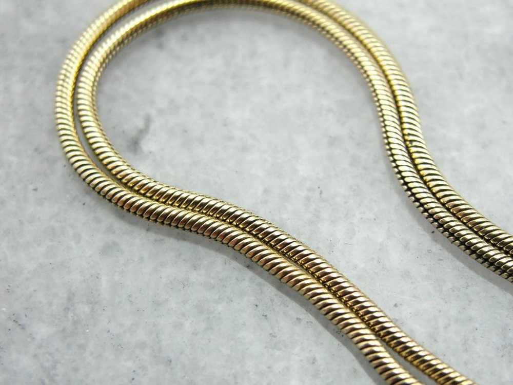Classic Yellow Gold Snake Chain - image 4