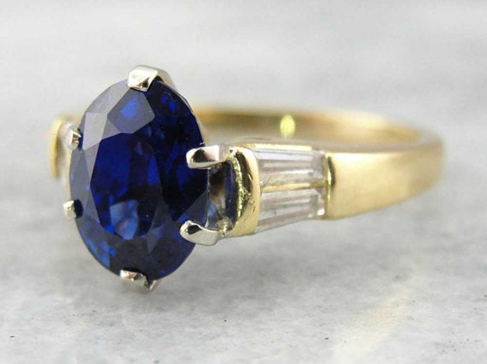Modern Sapphire Engagement Ring with Channel Set … - image 1