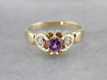 Pretty Lilac Sapphire and Diamond Ring in Modern … - image 1