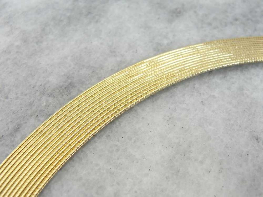 Reversible Italian Gold Collar Necklace, Vintage - image 4
