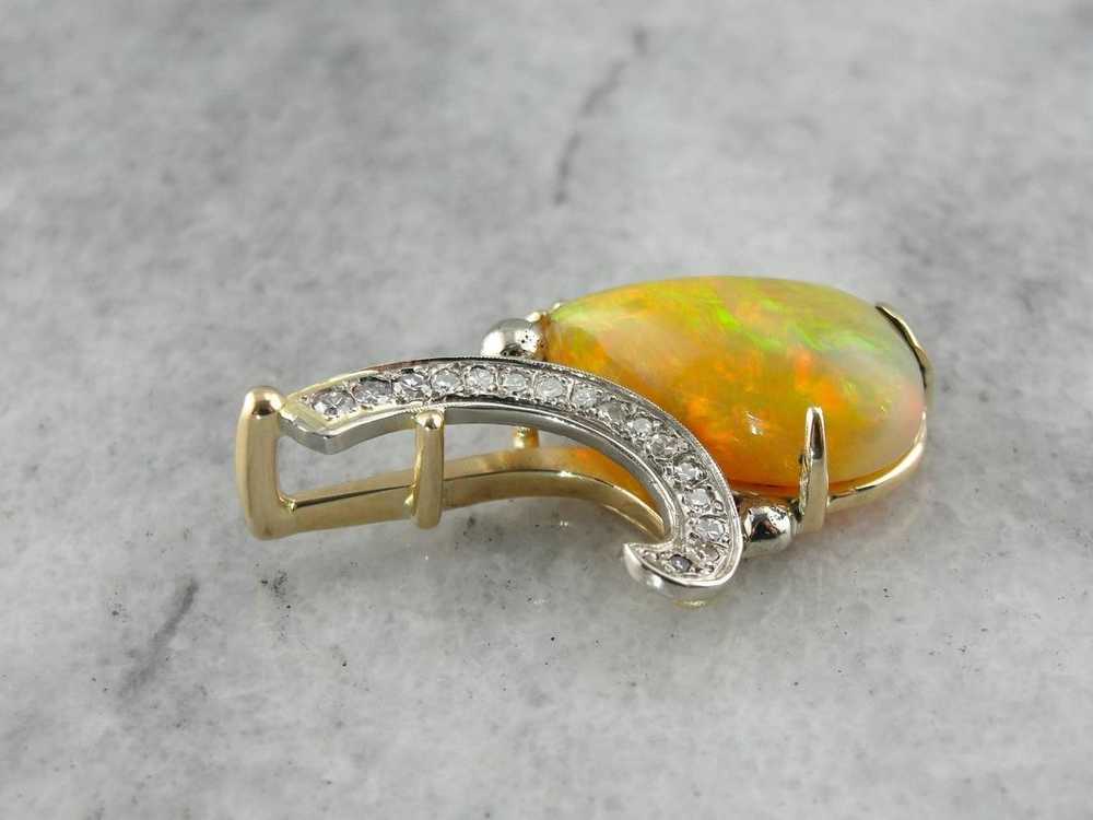 Contemporary Opal and Diamond Pendant - image 2