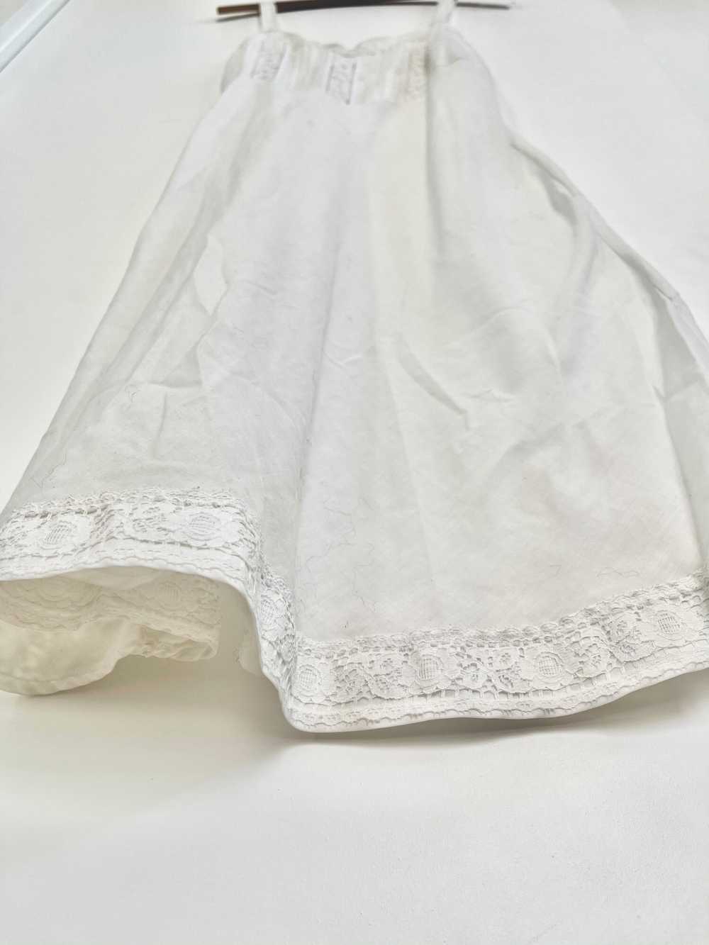 White Cotton Lace Slip Dress - image 3