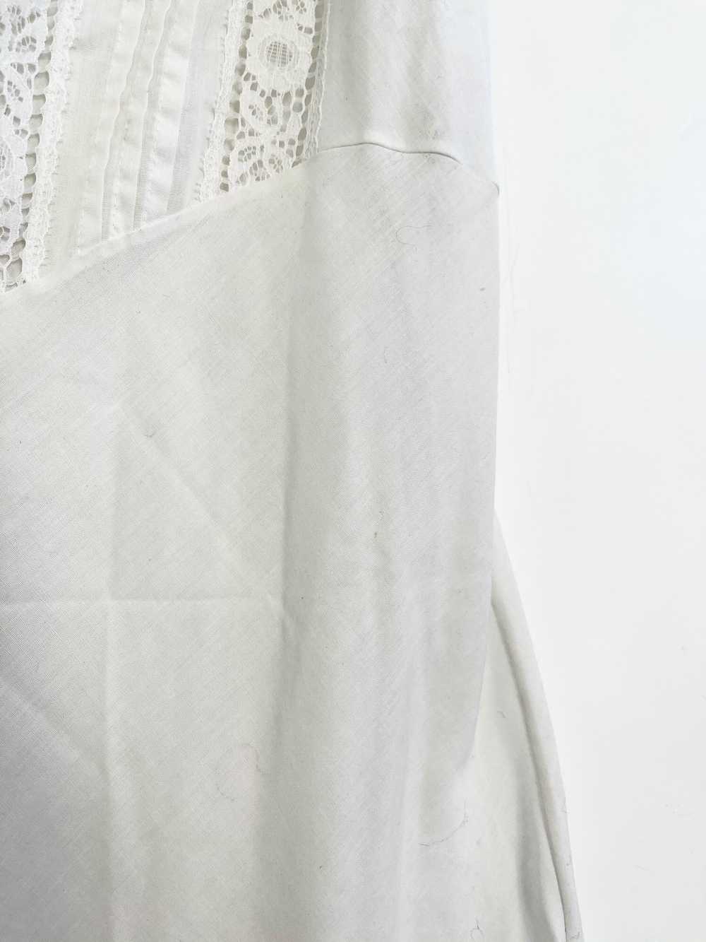 White Cotton Lace Slip Dress - image 4