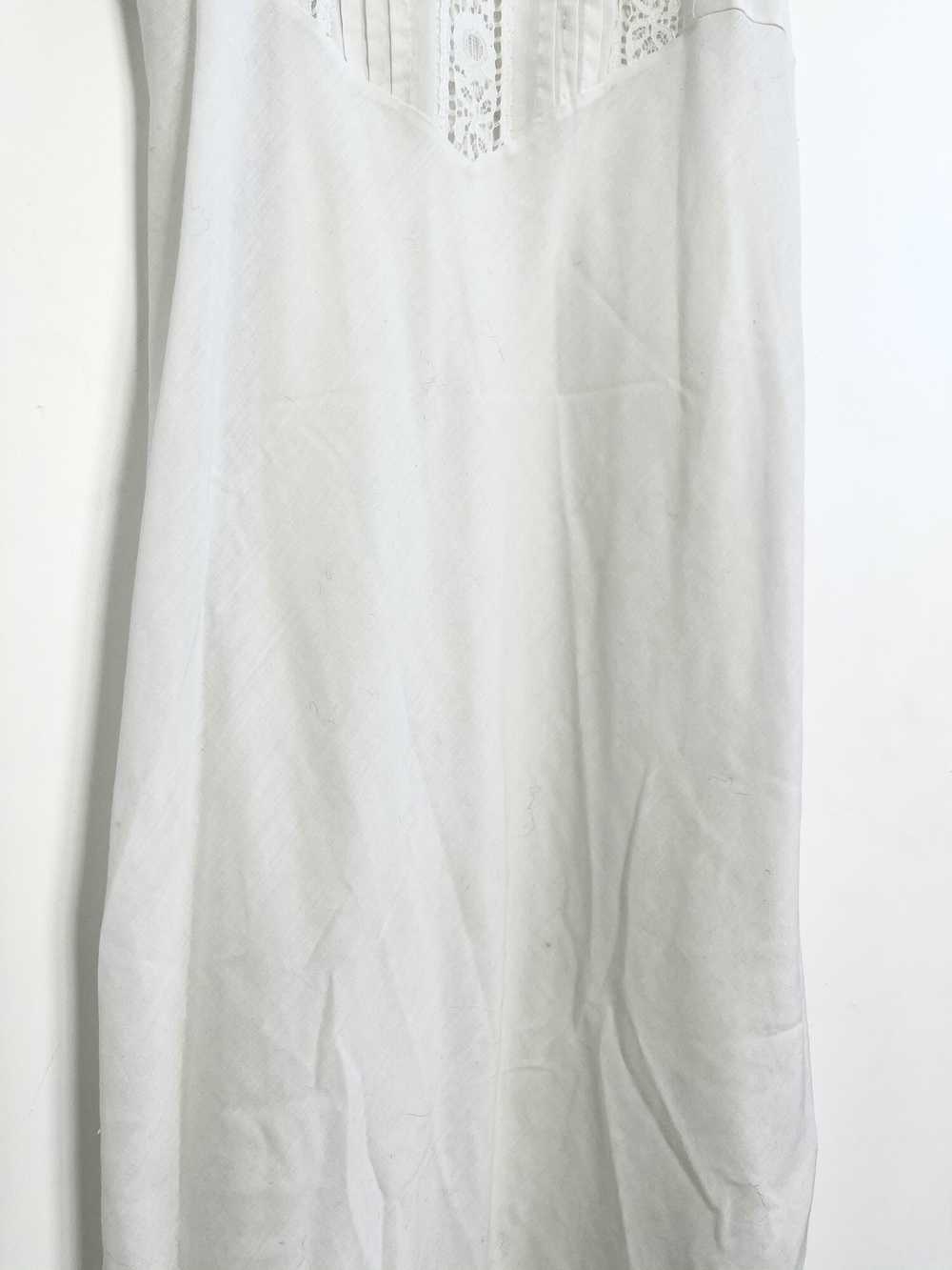 White Cotton Lace Slip Dress - image 5