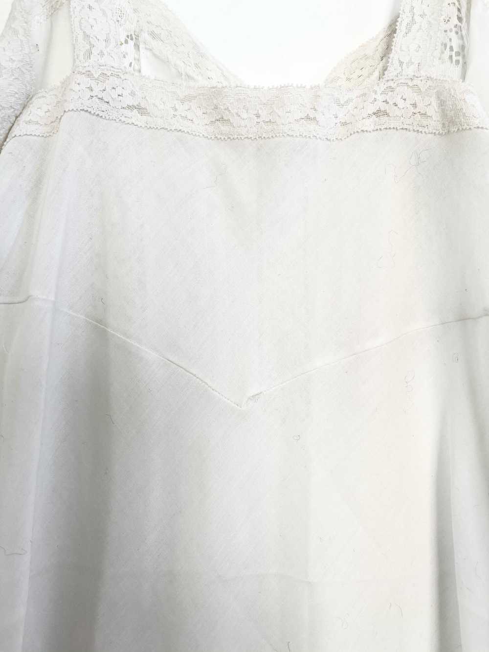 White Cotton Lace Slip Dress - image 6