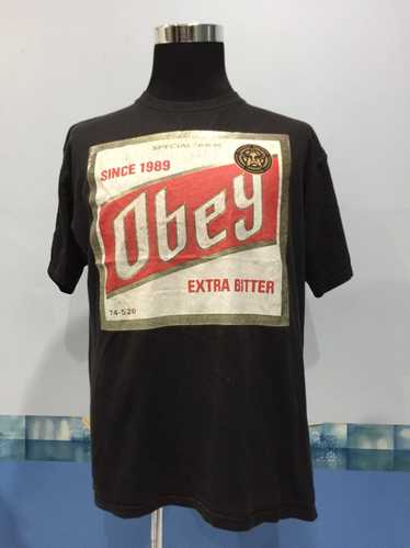 Streetwear × Vintage Obey Special Brew Big Print T