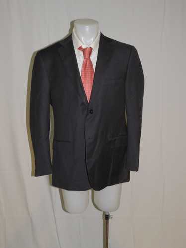 Isaia Charcoal Striped Base S 120 Two Button Blaze