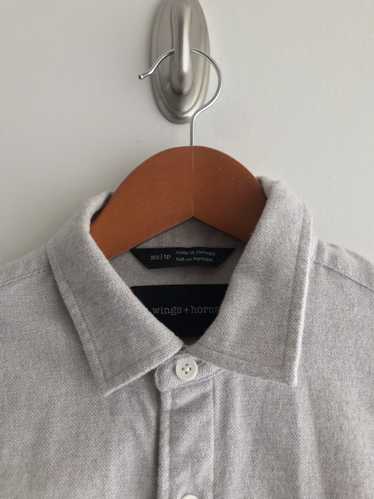 Wings + Horns Wings+Horns grey flannel - image 1