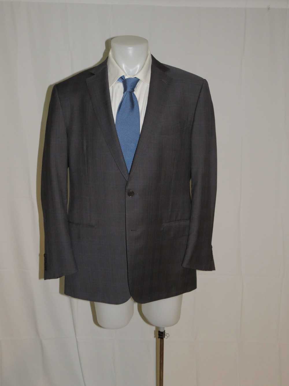 Ermenegildo Zegna Gray Subtle Plaid Recent Two Bu… - image 1