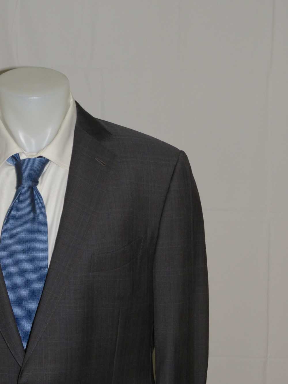 Ermenegildo Zegna Gray Subtle Plaid Recent Two Bu… - image 3