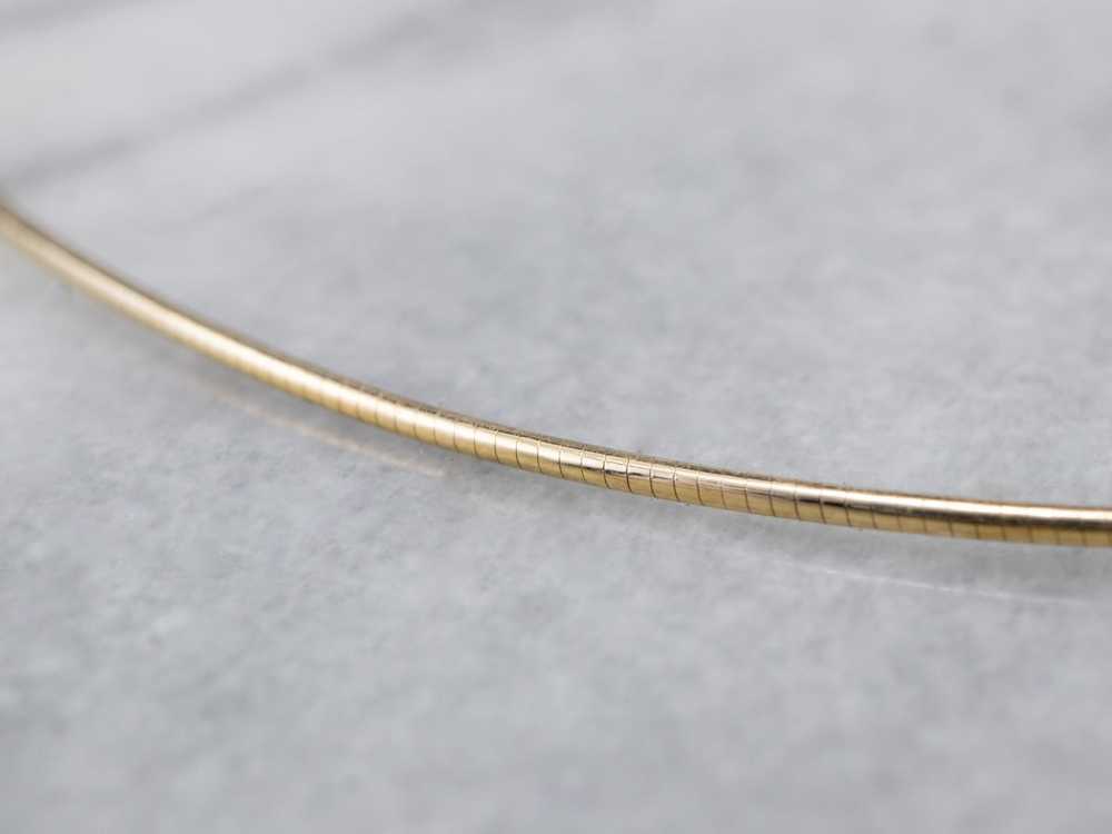14K Gold Omega Chain Necklace - image 1