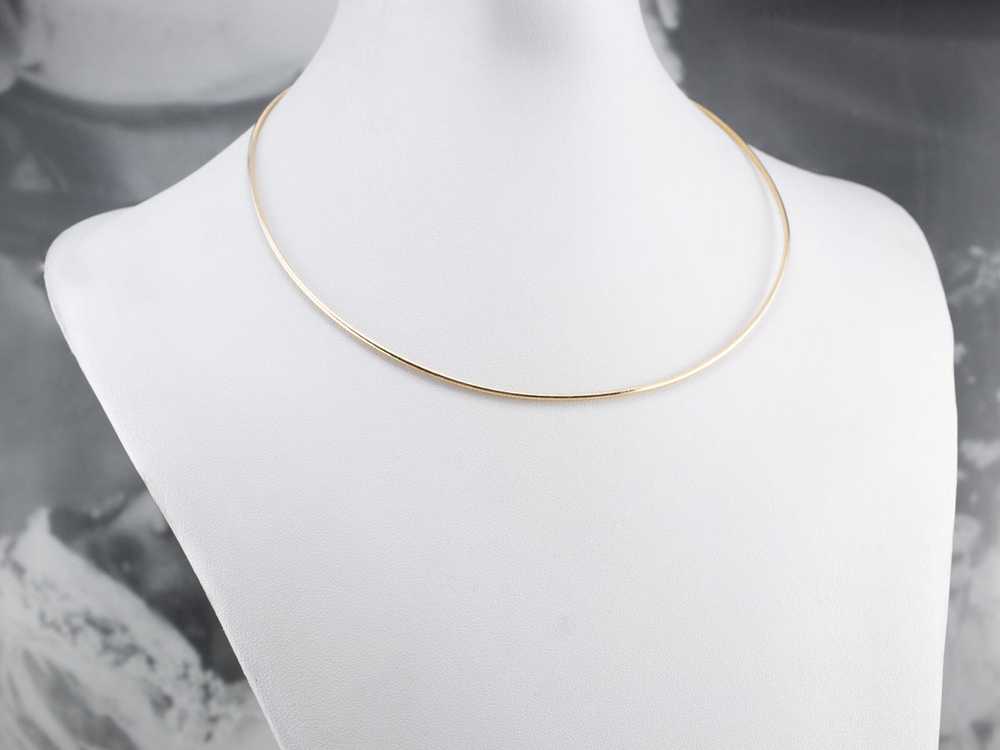 14K Gold Omega Chain Necklace - image 3