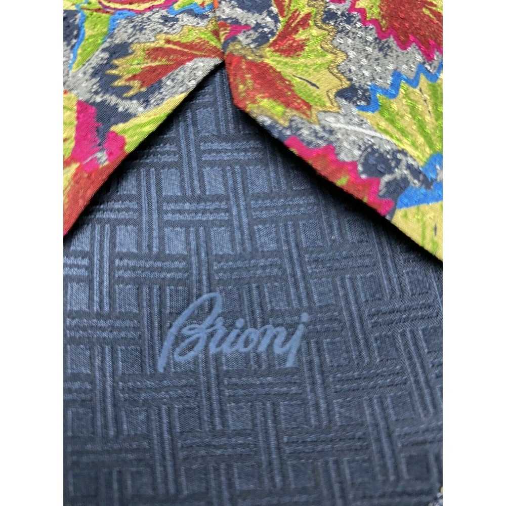 Brioni BRIONI Abstract Designs Multicolored TIE - image 6