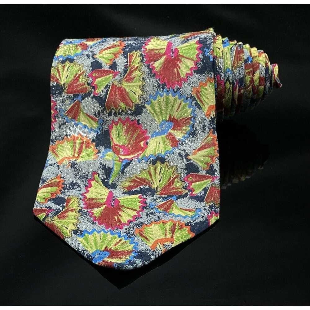 Brioni BRIONI Abstract Designs Multicolored TIE - image 7