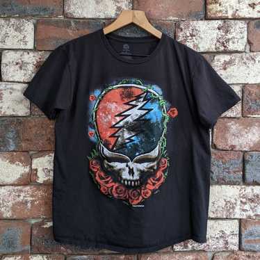 Essex Unisex Grateful Dead T-Shirt - Skull & Roses - Black L