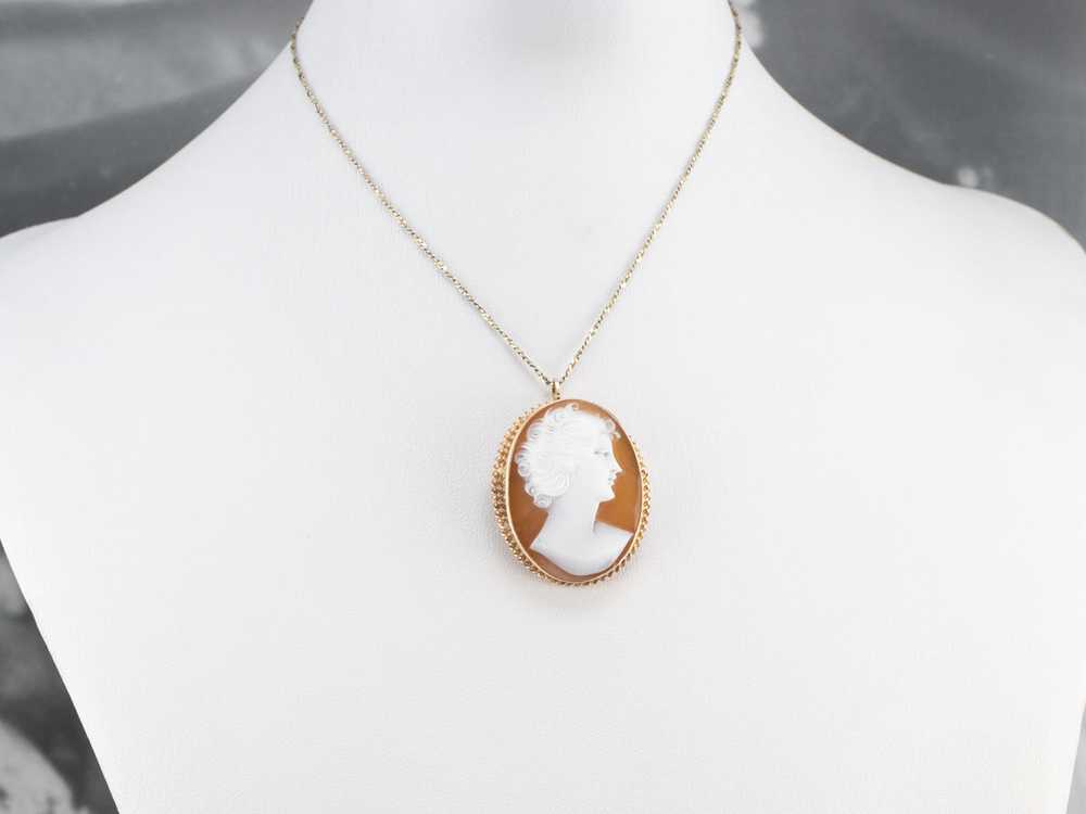Mid Century Cameo Brooch or Pendant - image 10