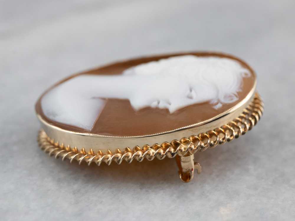 Mid Century Cameo Brooch or Pendant - image 4