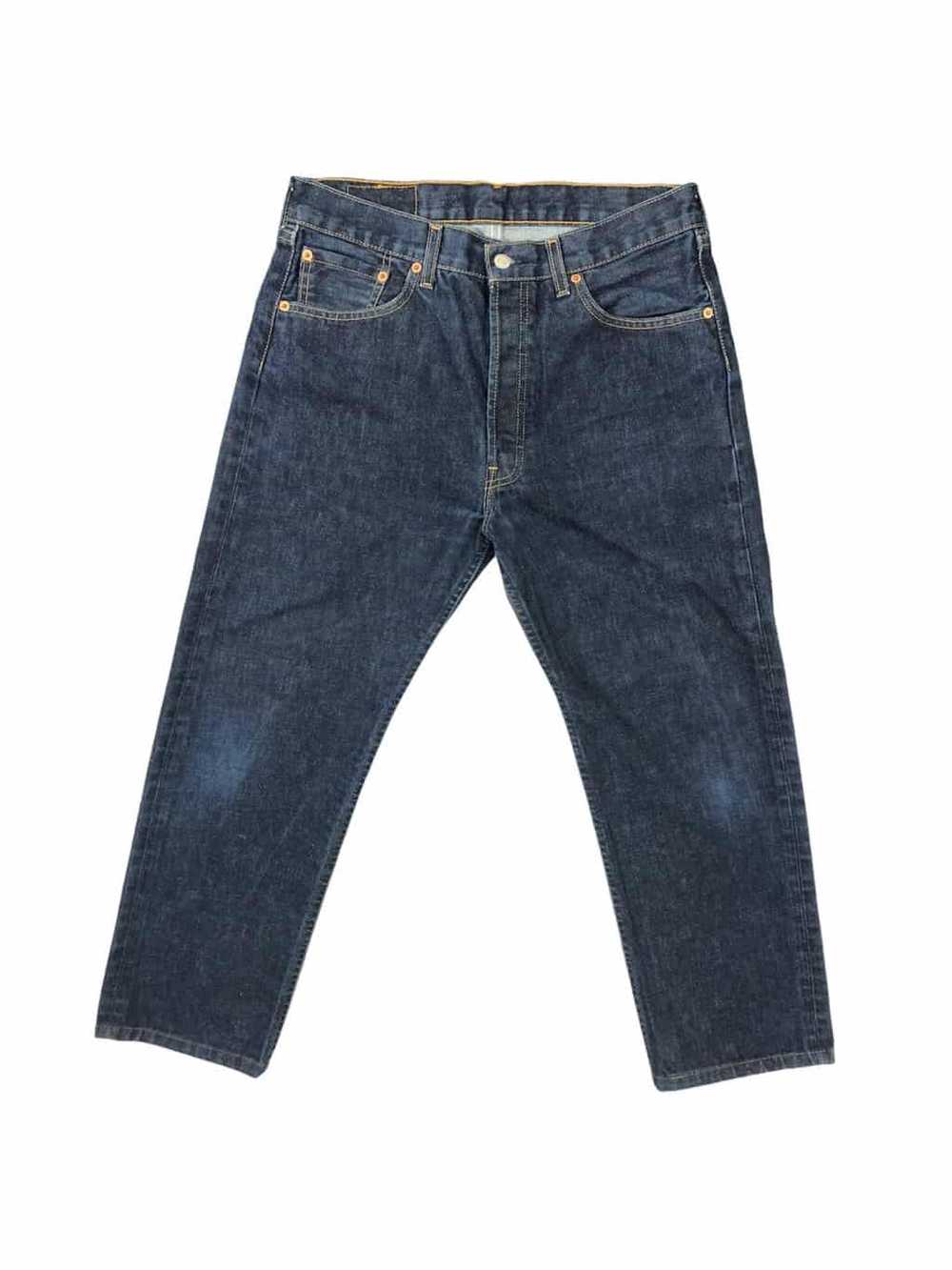 Y2K Dark Wash Mid Rise 501s Levis Jeans in Deep N… - image 3