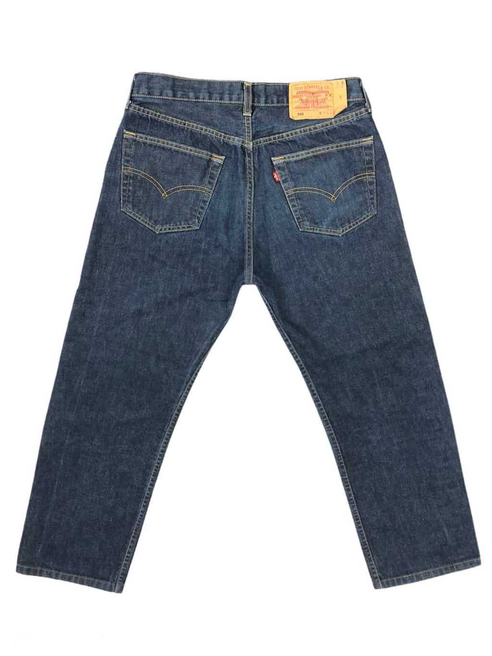 Y2K Dark Wash Mid Rise 501s Levis Jeans in Deep N… - image 4