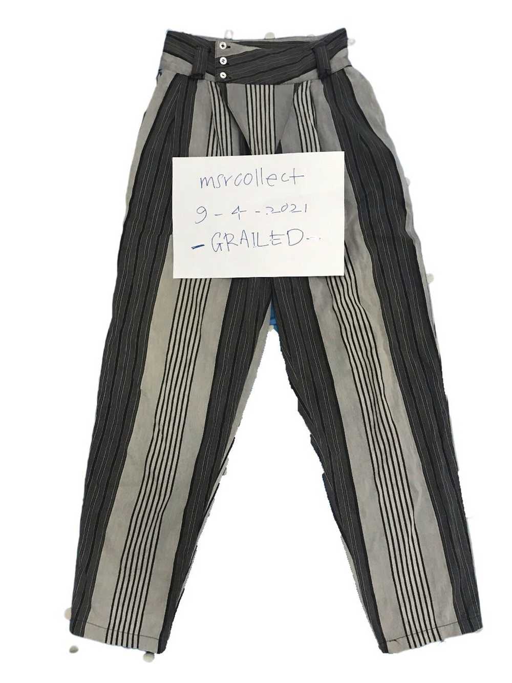 Kansai Yamamoto Kansai Yamamoto Denim Striped Pan… - image 1