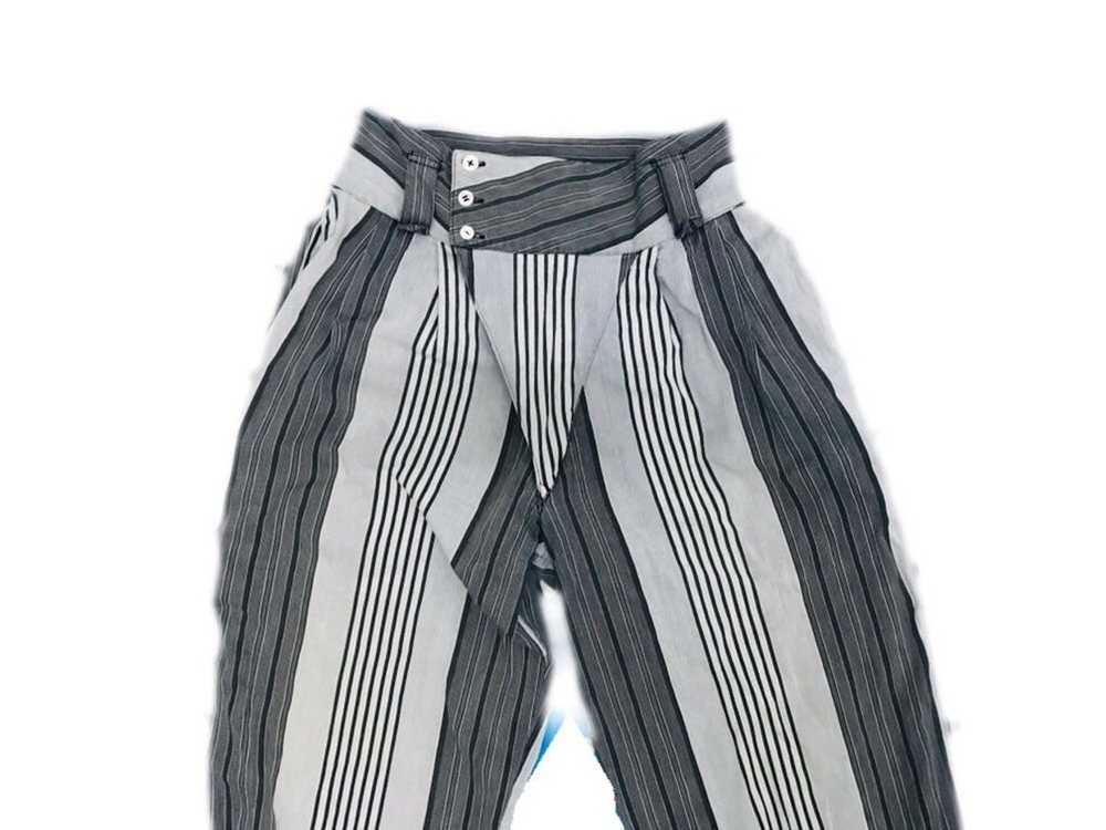 Kansai Yamamoto Kansai Yamamoto Denim Striped Pan… - image 5