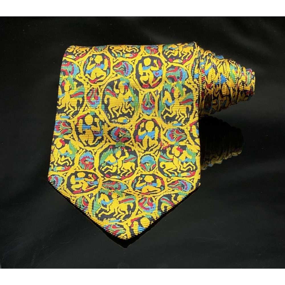 Brioni BRIONI 100% SILK Horse PaInting NECKTIE - image 2