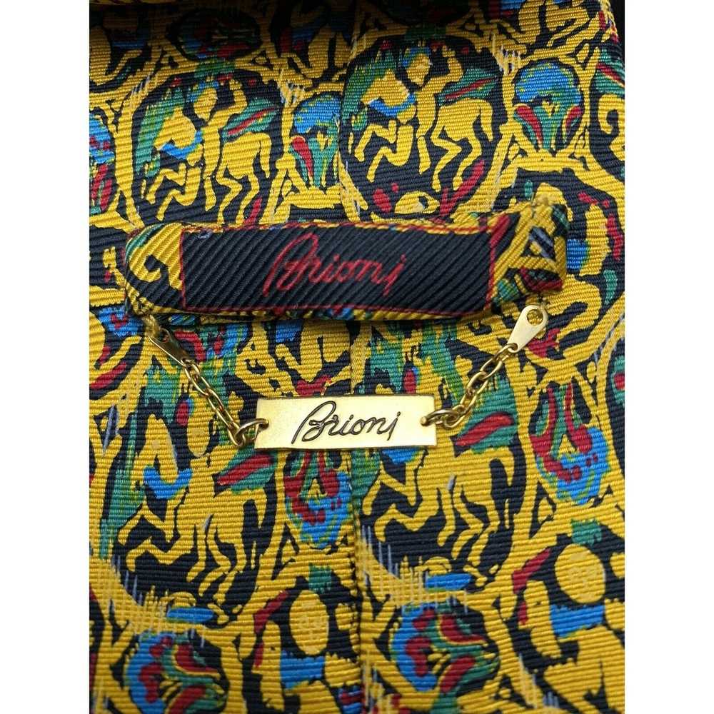 Brioni BRIONI 100% SILK Horse PaInting NECKTIE - image 3