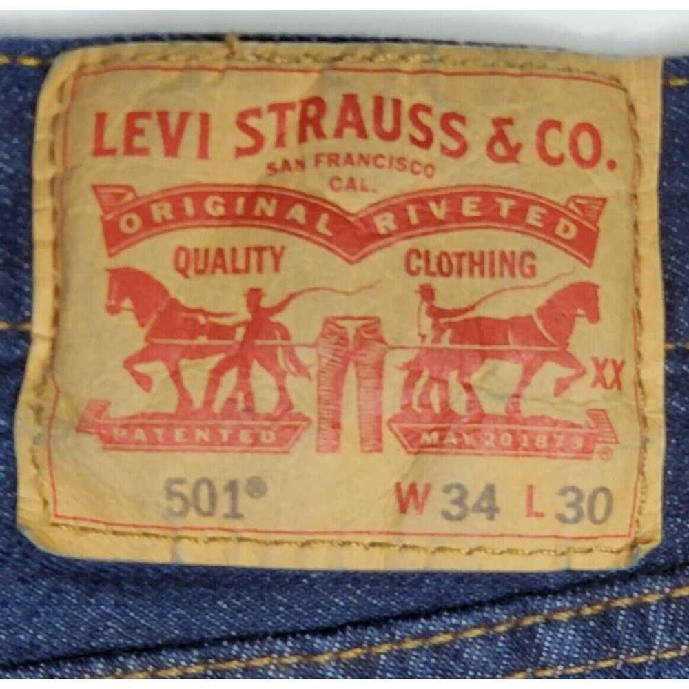 Levi's Levis 501 Button Fly Jeans 34x30 Red Tab 5… - image 7