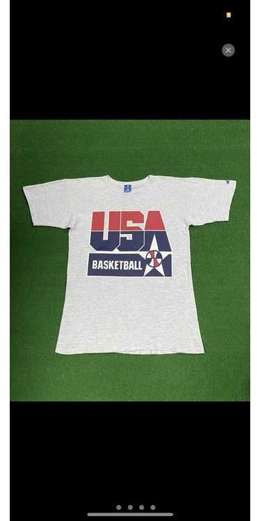 USA 1992 DREAM TEAM OLYMPICS BASKETBALL VINTAGE 1990'S CHAMPION MESH J -  Bucks County Baseball Co.