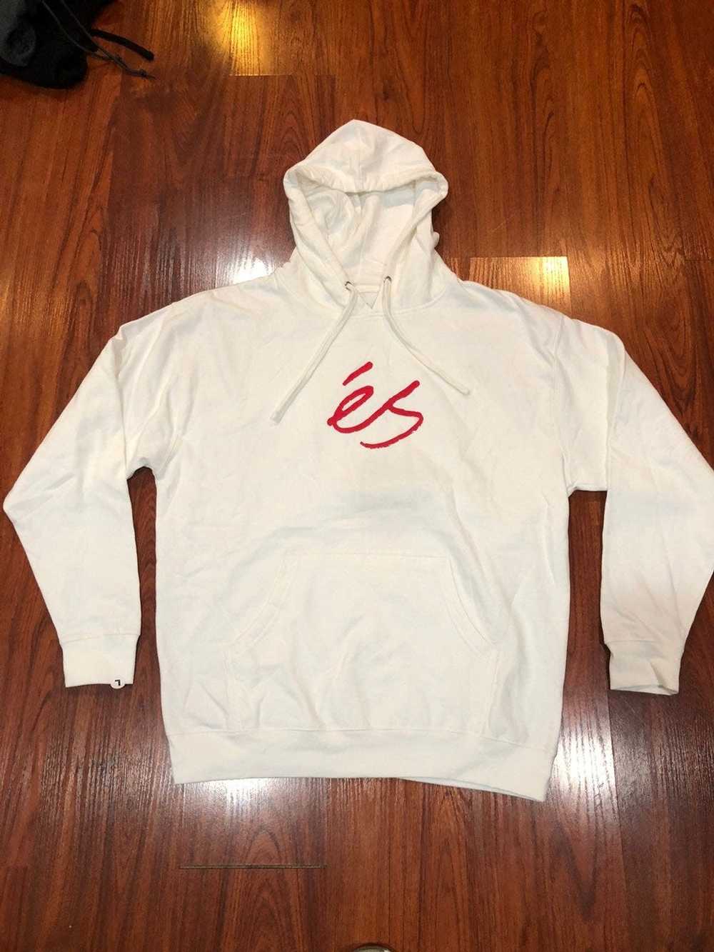 Es ES SKATEBOARDING SCRIPT WHITE HOODIE XL - image 2