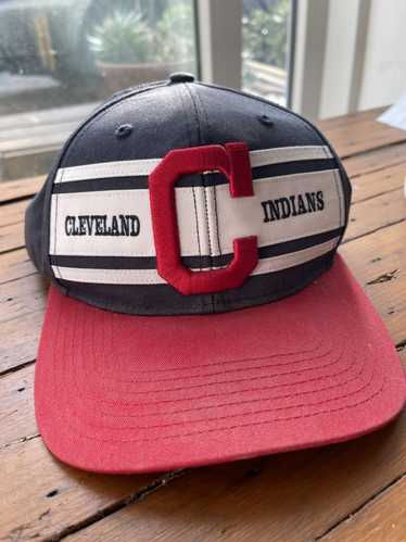 Vintage Cleveland Indians Annco Snapback Hat Navy OSFA 90s MLB