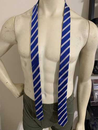 Zara Striped Silk/Cotton blend skinny tie