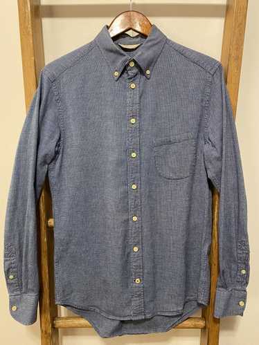 Nn07 Blue Slub Heavy Cloth Button Up