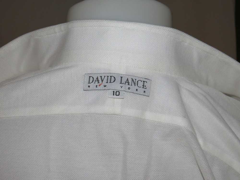 Custom David Lance White Mesh Spread Collar Dress… - image 9