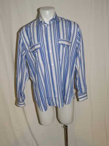 Other Claude Bonucci Blue White Stripe Flap Pocket