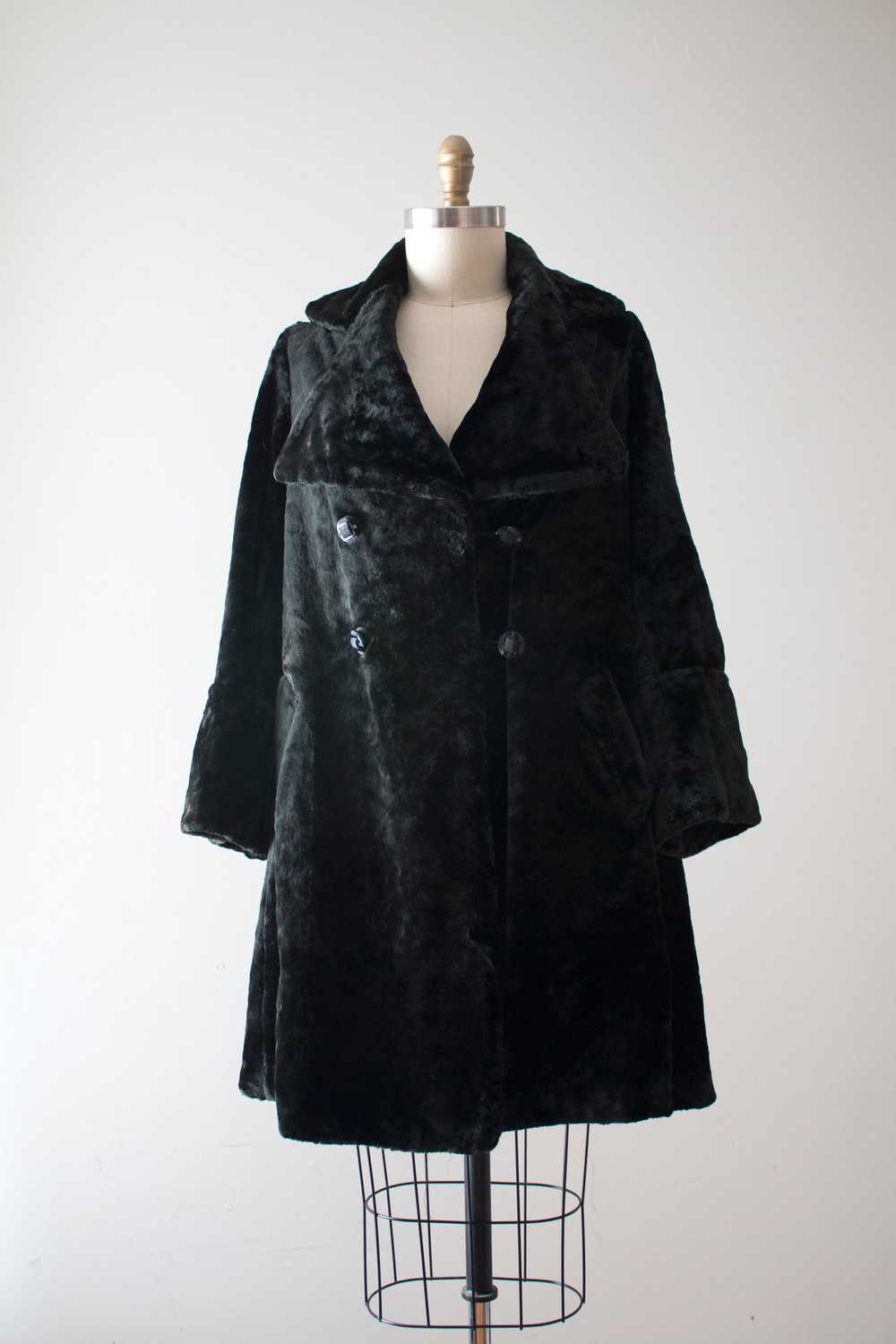MARKED DOWN vintage 1920s faux fur coat - image 1