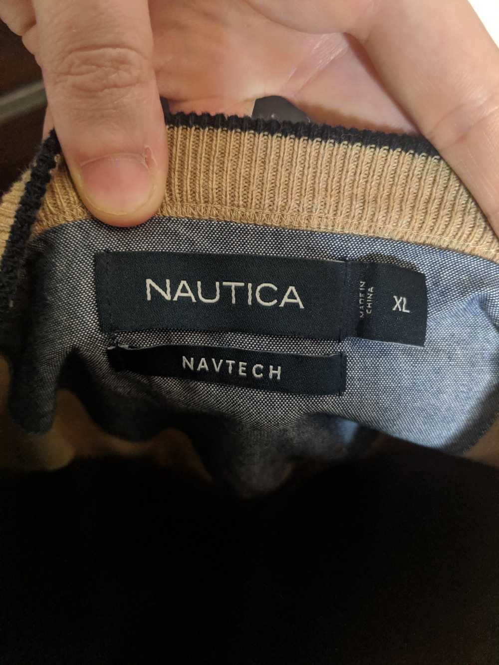 Nautica Navtech beige knit logo sweater - image 2