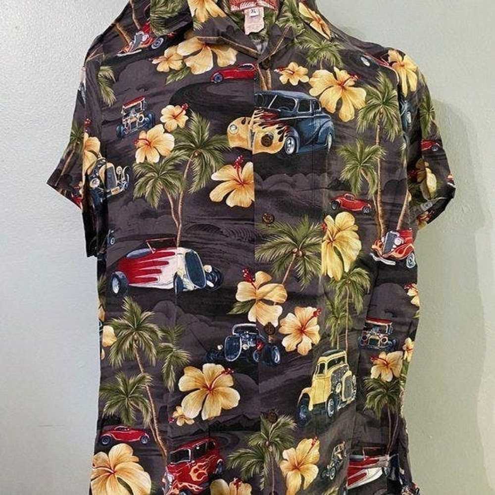 Rj Collection Vtg RJC Hawaii Hot Rod Button Down … - image 3