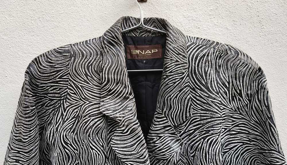 Designer × Rare Lanap Fashion Leather Jacket Zebr… - image 3