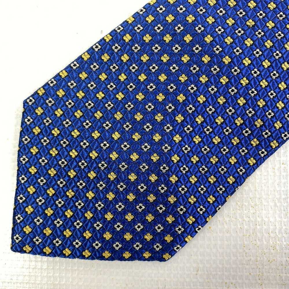 Pink PINK Macclesfield Blue Geometric Tie 100% Si… - image 2