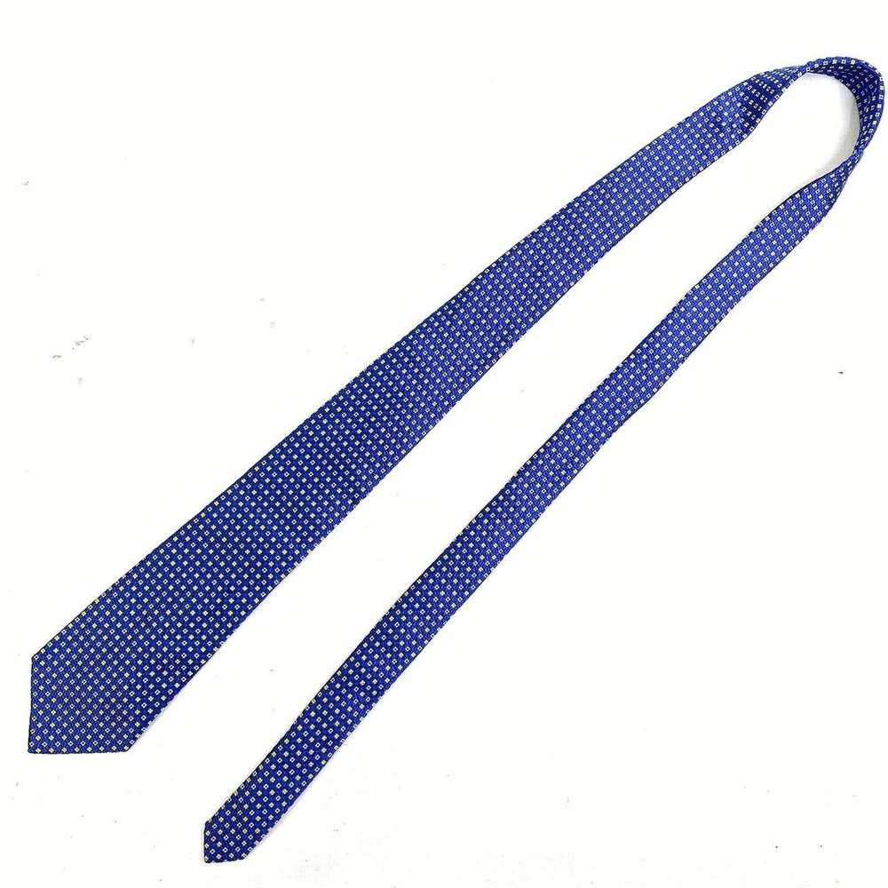 Pink PINK Macclesfield Blue Geometric Tie 100% Si… - image 4