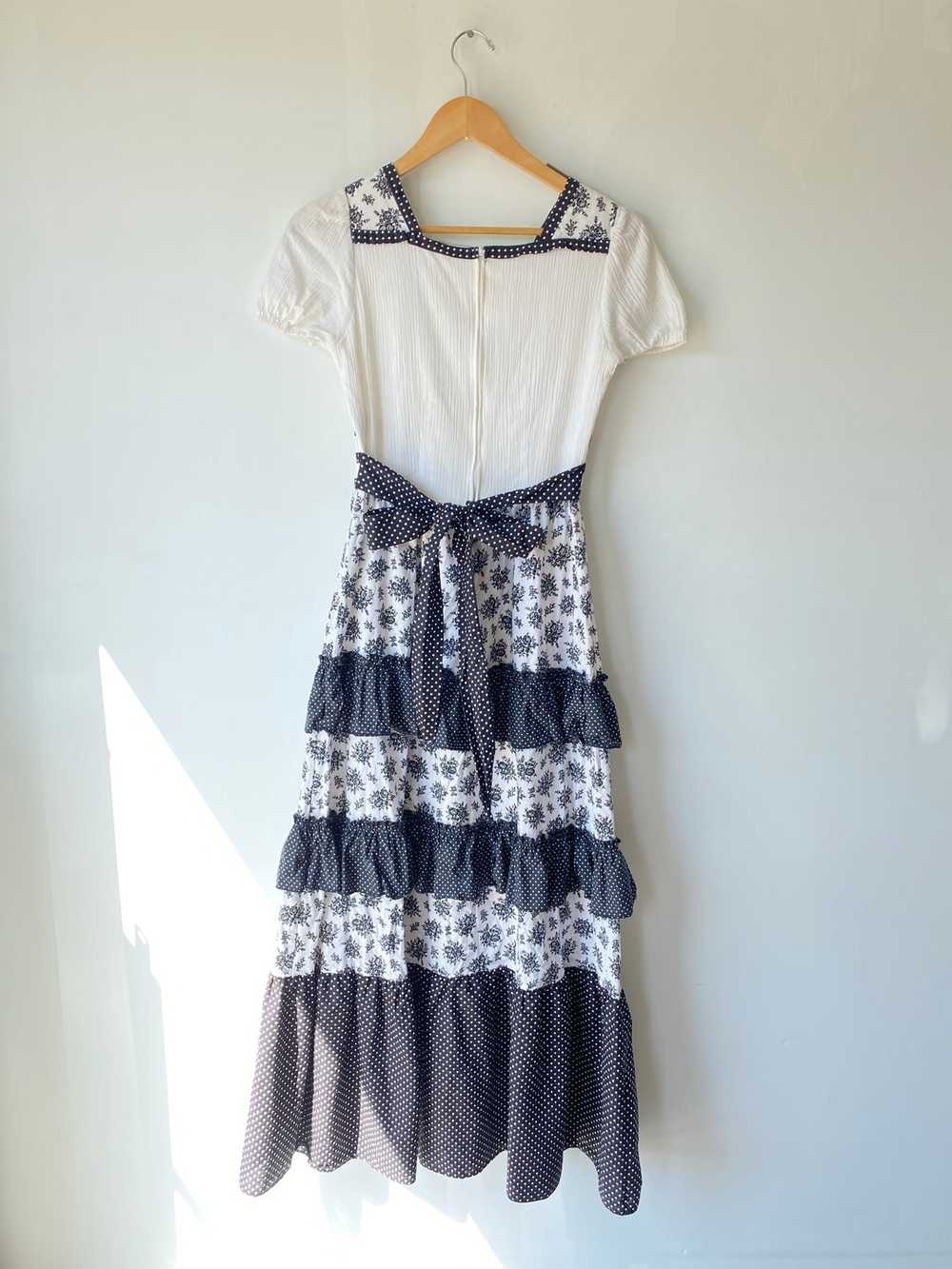 Vintage Black and White Prairie Dress - image 2