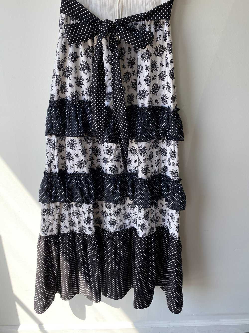 Vintage Black and White Prairie Dress - image 3