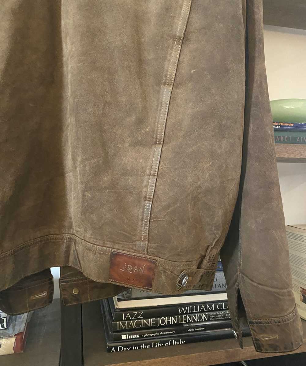 Jean Shop Brown Suede Leather denim style' Jacket - image 4