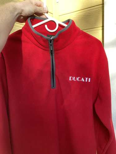 Ducati Ducati red fleece half zip