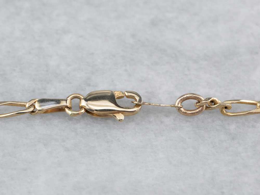 14K Gold Figaro Chain Necklace - image 4